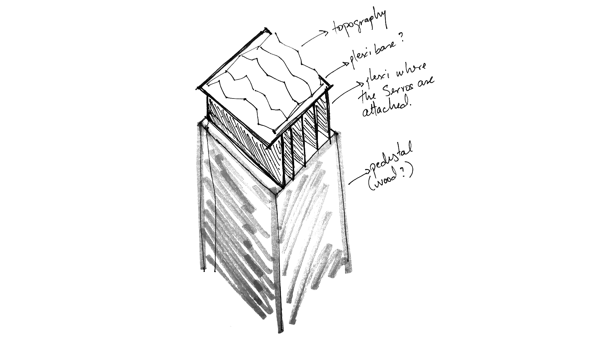 Hand sketch of updated proposal